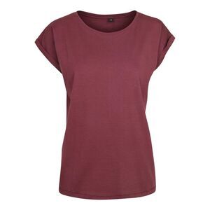 Build Your Brand Womens/Ladies Extended  T-Shirt / Cherry